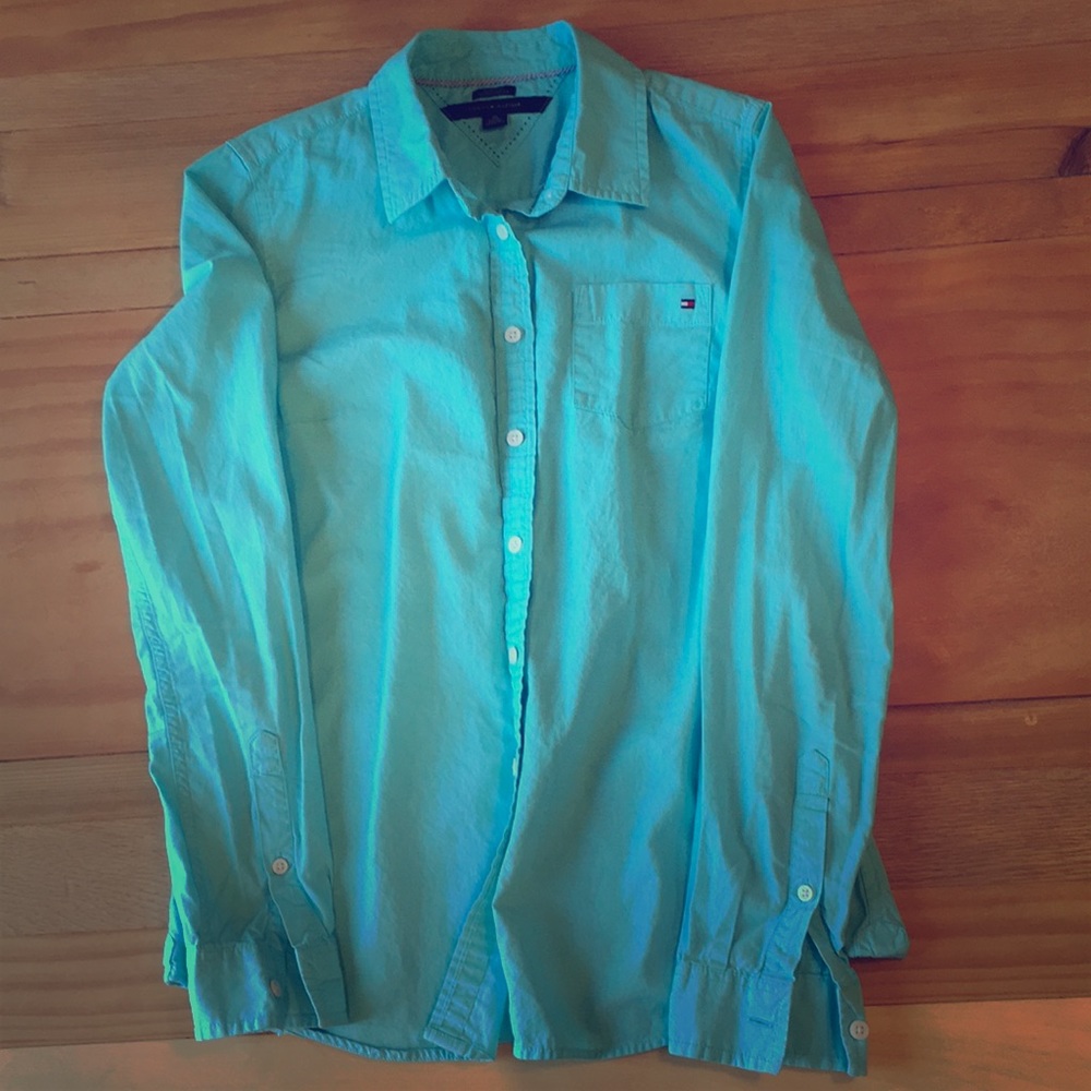 Tommy long sleeve button up classic fit XS